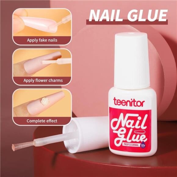 Teenitor Long Press On Nails Coffin Fake Nails Long Ballerina False Nails - Picture 6 of 7